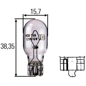 Λάμπα 12V 16W X.K W2.1X9.5d