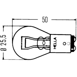 Λάμπα 12V 21/4W MRS παράκεντρη