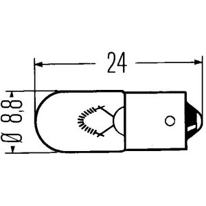 Λάμπα 24V 2W BA 9s ελιά